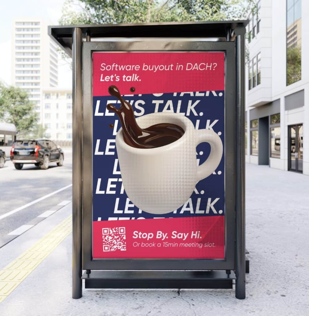 A FLEX capital bus stop banner.